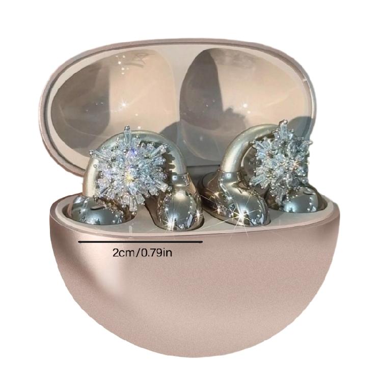 Delicate Snowflake Crystal Earphone Enhancer Metal Build Ear Clip Effortless DIY Styling Long Last Wear Resistance