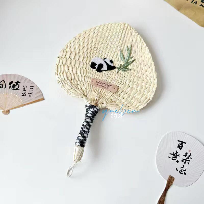 Cute Summer Baby Mosquito-Repelling Fan, Handmade Creative Panda Fan, Decorative Fan Gift