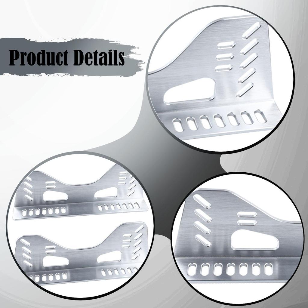 2 Pieces Race Seat Side Mount Brackets Easy to Install Heavy Duty Sturdy Aluminum Alloy Side Mounting Bracket Repair Parts