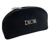 Dior Christian Dior Dior Black Pouch Velvet Gold Logo Cosmetic Pouch Novelty Pouch Logo Gift Black [Used]