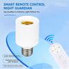 E27 60W Wireless Remote Control Smart Timer Switch Lamp Holder 110V 220V House Multi Light Switch Baby Room Bedroom Timer Switch