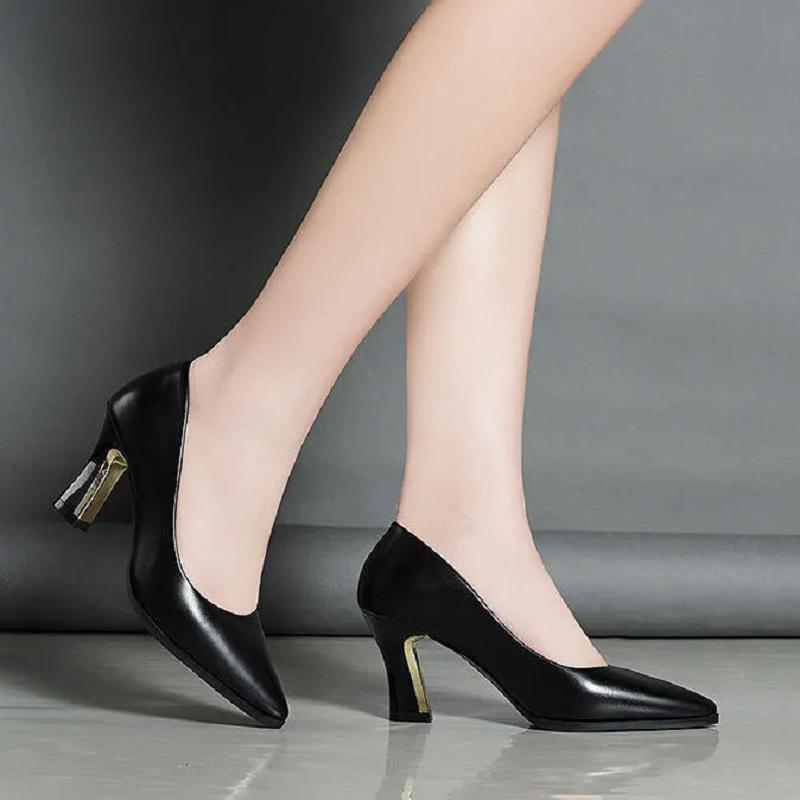 Damenschuhe Damenmode süß leicht schwarz Frühling & Sommer Stilettos Lady cool Komfort Arbeitspumps ga182