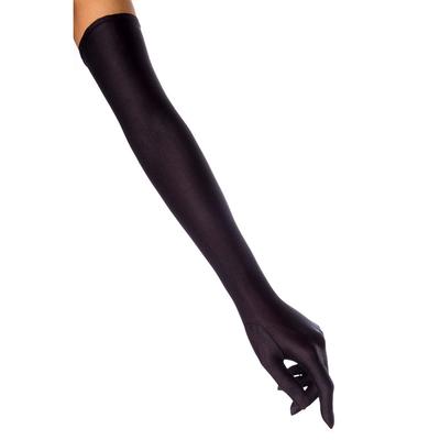 Ellenbogenhandschuhe, schwarz, weiß, rot, lange Satin-Stretch-Handschuhe für Damen und Mädchen, Zubehör, 54 cm Länge