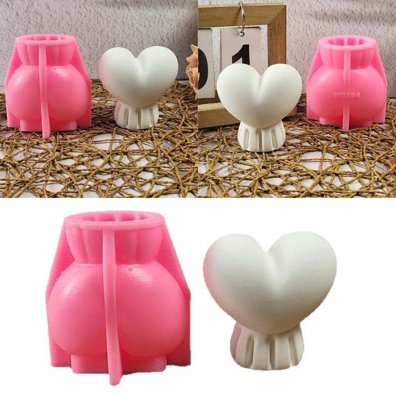 Cute Candle Mold,Love Balloon Silicone Mold for Candle Making Candle Mold for Diys Handmade Soap,Aromatherapys Candle