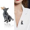 Playful Puppy Animal Pin Secure Clip Design Dog And Butterfly Brooch Fashion Accessory Everyday Wear