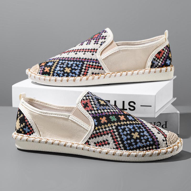 Nuove scarpe da pescatore estive moda casual scarpe in tela scarpe da uomo, nero, blu