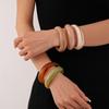 Smooth Round Acrylic Cuff Bangles For Women Vintage Exaggerated Jelly Color Smudging Bangle Wide Resin Bracelet Accessories