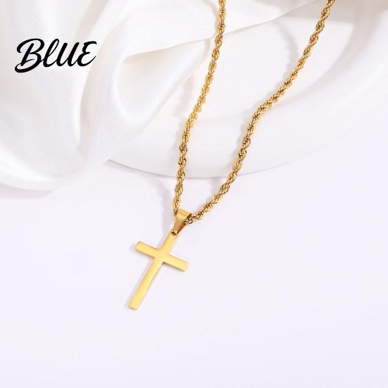 Dainty Pendant Necklace for Men Women Titanium Steel Cuban Chain
