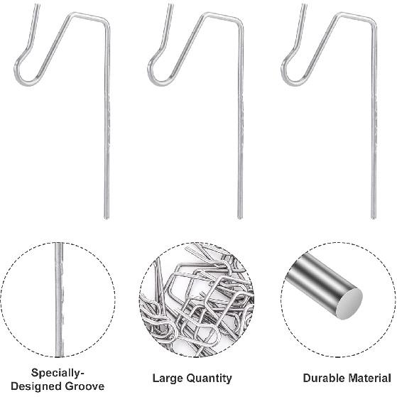 60-Count Metal Gutter Hooks for Outdoor Christmas Lights, Outside Lights Gutter Hangers for Gutter Guards Mesh Leaf Filter Shingles Eaves Fences,