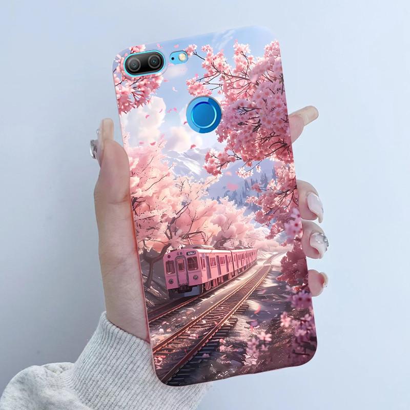 For Honor 9 Lite LLD-L21 LLD-L31 Phone Case Flower Girl Design Soft Silicone TPU Back Housing for Honor 9 STF-L09 STF-AL10 Cover