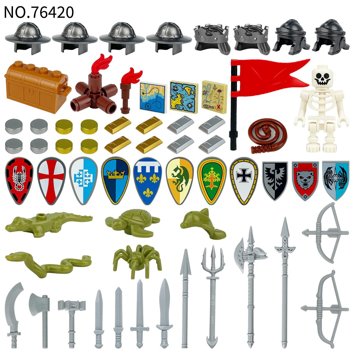 Серия «Средневековье» Аксессуары для оружия Легиона Строительные блоки Игрушки