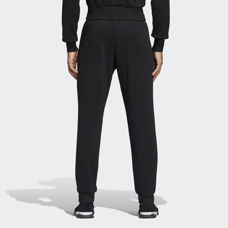 Adidas Solid Color Lace-Up Cuffed Sports Pants Men Bottoms Black CW8699