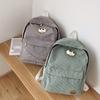 Klassischer Stil Großer Cord-Rucksack für Mädchen