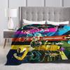 M-Mighty Morphin Soft Blankets  Cartoon P-Power Rangers Airplane Travel Plush Throw Blanket Flannel Bedspread Sofa Bed Cover
