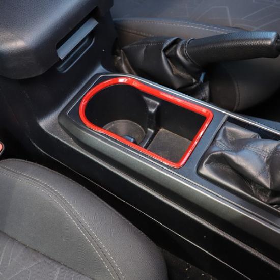ABS Red Rear Water Cup Holder Cover Trim For Toyota Tacoma 2016-