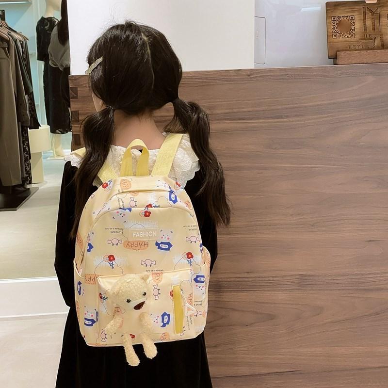 Book bag cute cartoon bear backpack girl foreign trend small school bag casual snacks backpack
