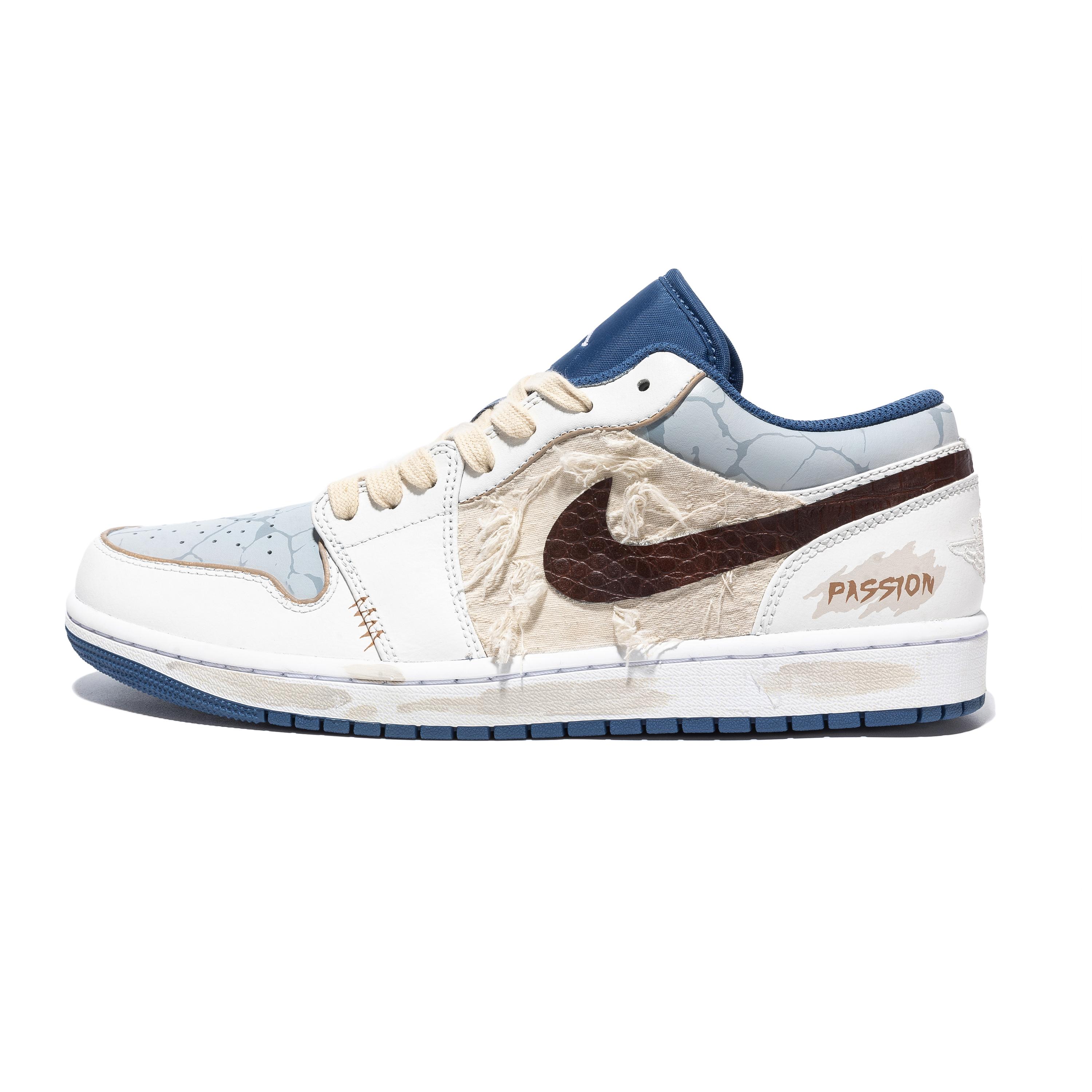 

Jordan Air Jordan 1 Wave Blue Navigator Slip Resistant Abrasion Resistant Slip Resistant Abrasion Resistant Low top 553558-414(team246-) 45