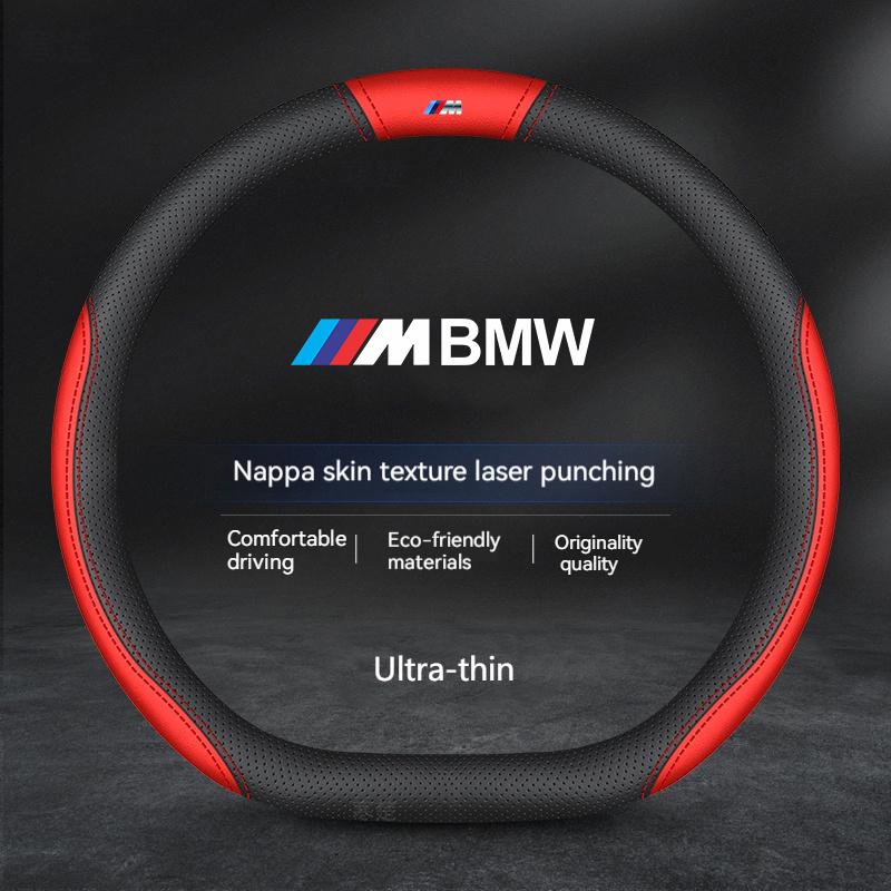 For BMW M X1 X3 X4 X5 X7 M3 M4 M5 E46 E39 E60 E90 E91 E36 E87 F10 F20 F30 Car Anti-slip Carbon Fiber Suede Steering Wheel Cover