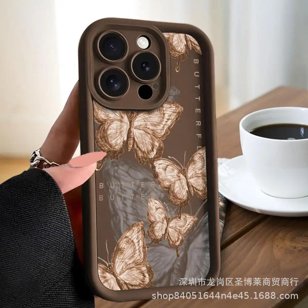 Butterfly English for Apple 15 mobile phone case iphone12promax set 14/13/11/XR emery 16