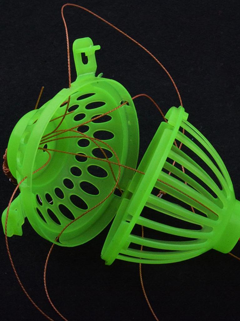 Silver & Bighead Carp Fishing Rig with Bait Cage, Float Connector, Space Bean, and Mine Explosion Hook Set