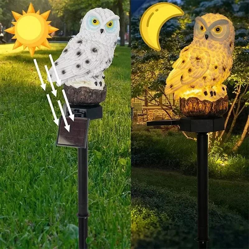 Solární sova zahradní světlo Venkovní LED lampa na trávník pro zahradní dekorace Vodotěsné vánoční osvětlení Venkovní solární lampa