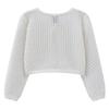 Round Neck Hollow Baby and Toddler One Button Shawl Coat Thin Style Girls Knitted Cardigan Coat