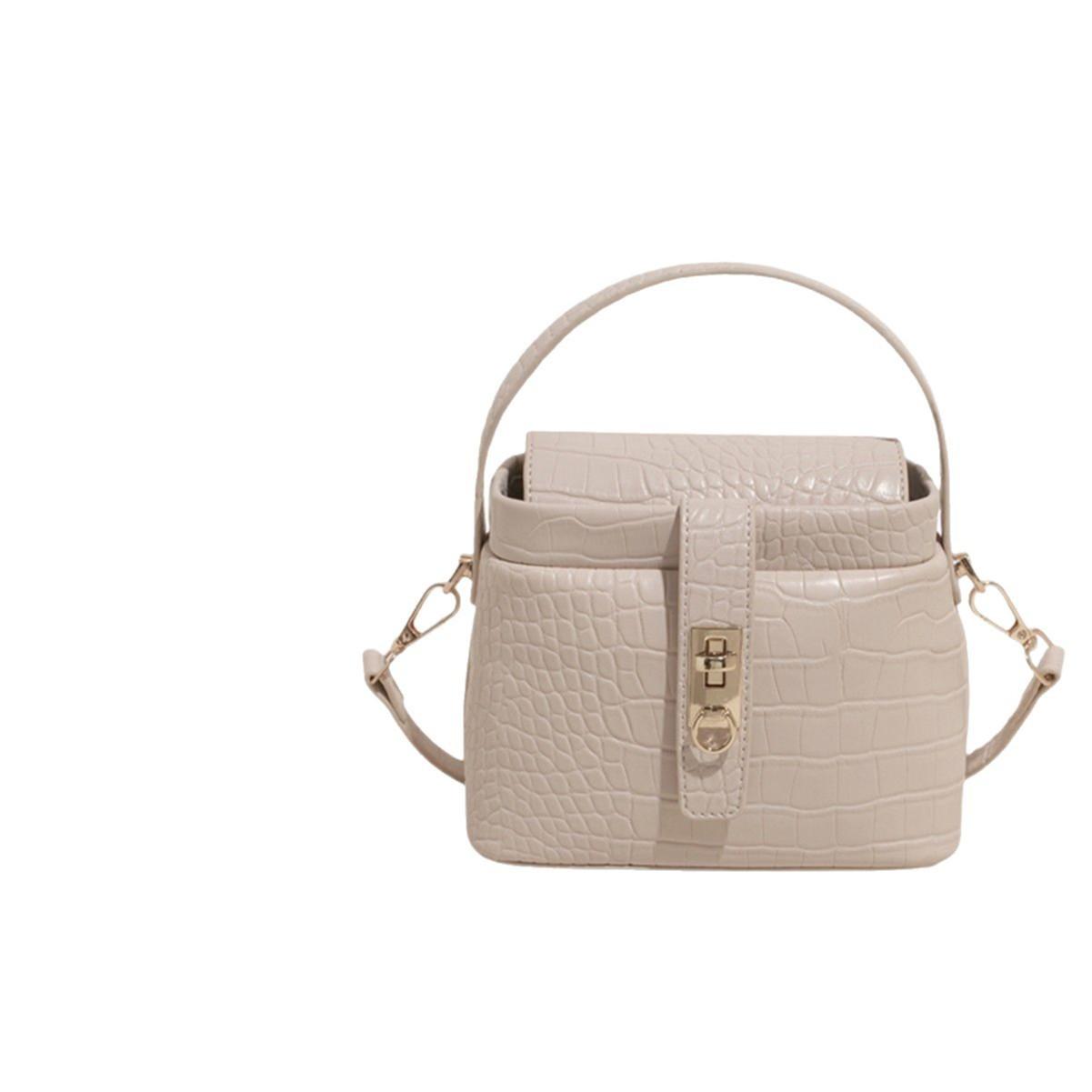 

Fashion versatile crocodile pattern glossy bag women s messenger bag summer new women s light luxury shoulder handbag one size fits all білий