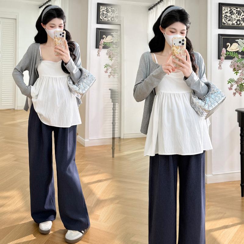 

Spring Fashion Sun Protection Cardigan & Camisole with Slimming Washed Denim Pants Set 2XL