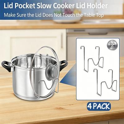 1/2/4PCS Space-Saving Cooker Lid Storage Rack Durable Kitchen Organizer for Slow Cooker Lids Home Kitchen Accessory