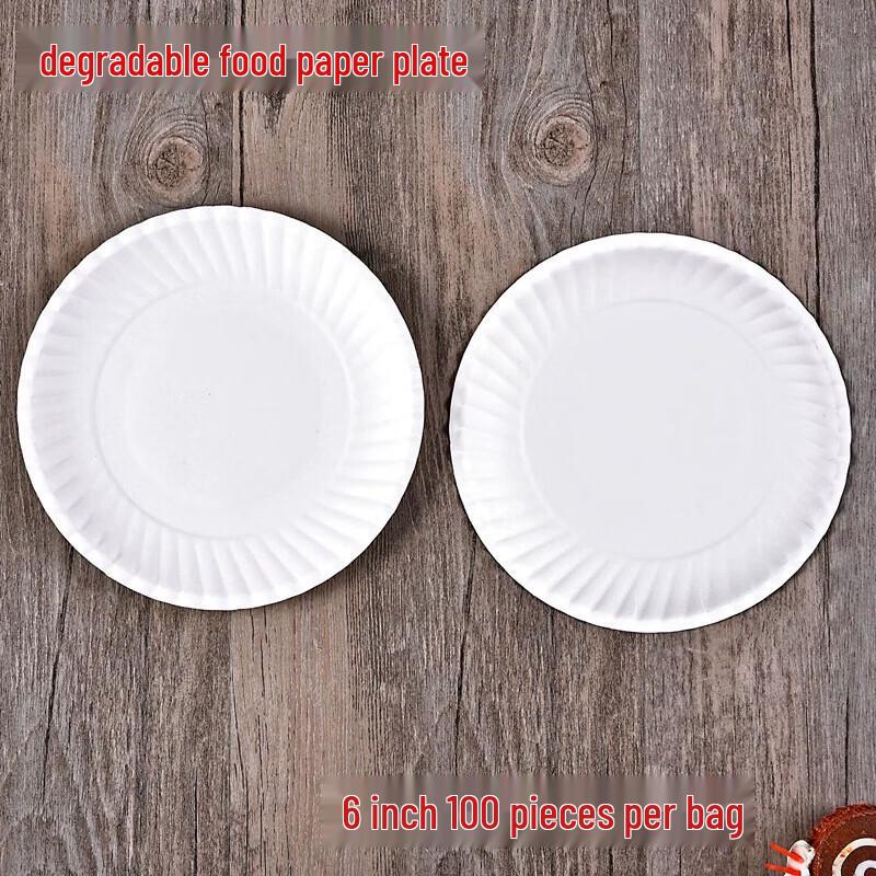 Disposable White 6-inch Paper Plates