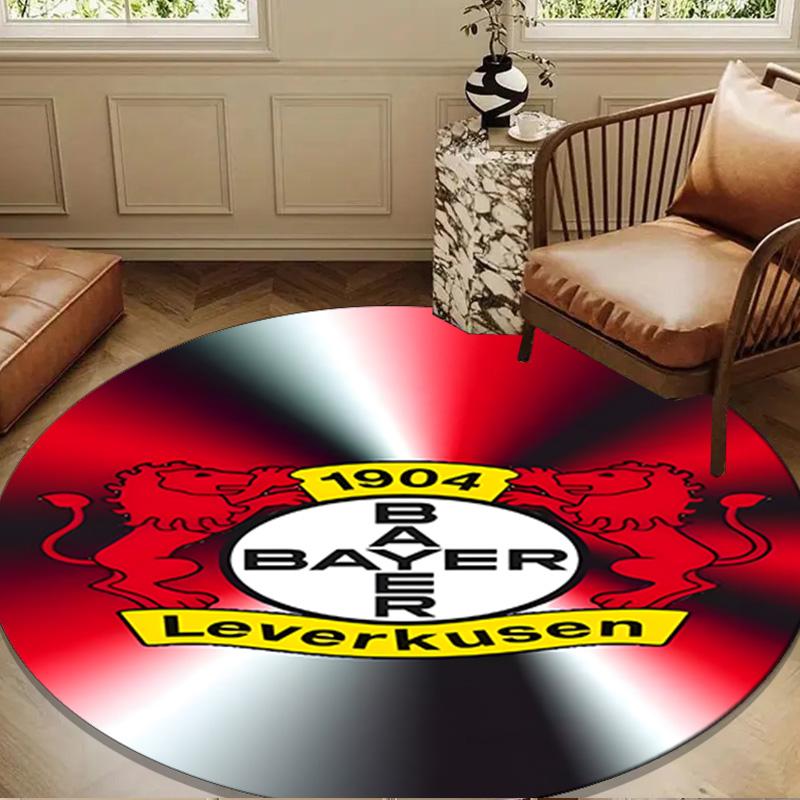 Football Club Emblem lion Round Rug for Livingroom,Bedroom, Palyroom, Chair Rug, Area rug, Circle Carpet, Large Size Fan Christmas gift