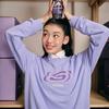 Skechers Colorful Casual Series Letter Pullover Sweatshirt Unisex Sweatshirt Sweet-Lavender L322U083-01DU