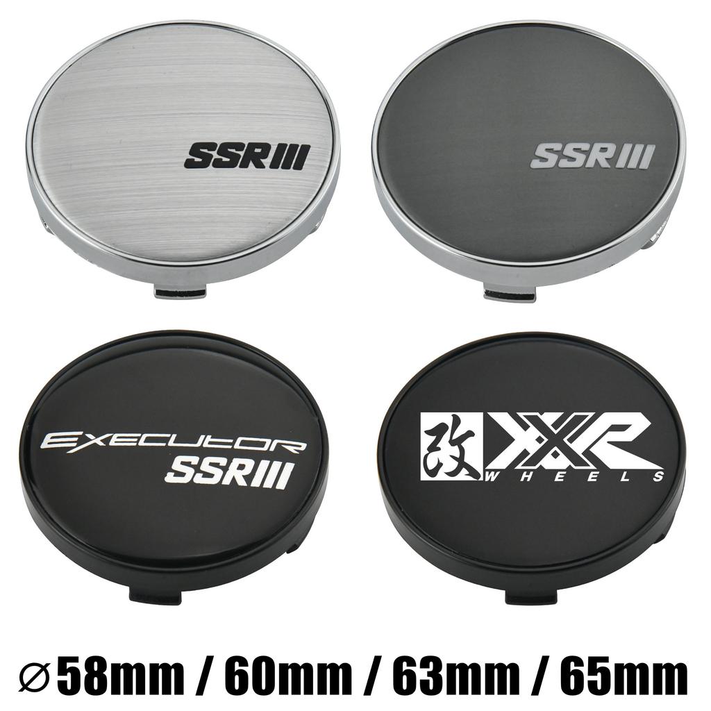 4PCS OD 58MM/60MM/63MM/65MM Cap For Rims SSR XXR Emblem Wheel Center Cap Sport Car Logo Wheel Cover Hub caps