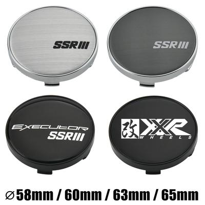4PCS OD 58MM/60MM/63MM/65MM Cap For Rims SSR XXR Emblem Wheel Center Cap Sport Car Logo Wheel Cover Hub Caps