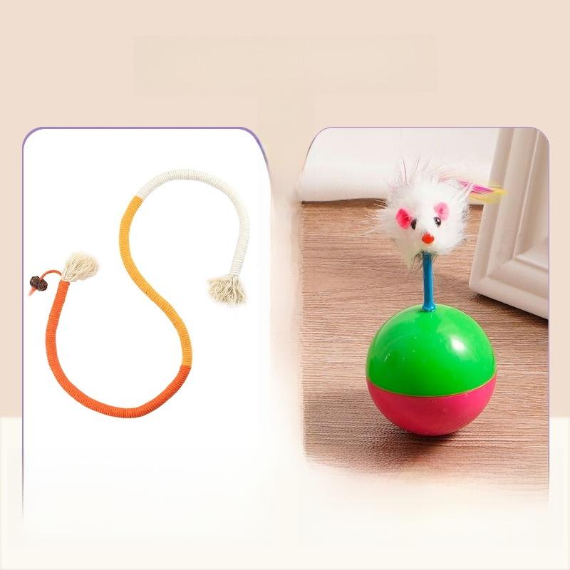 Toy Chew Rope Self Entertaining Teeth inding Play Sti Pet Supplies Biting Rope Toy for Kittens Interactive Toys for s
