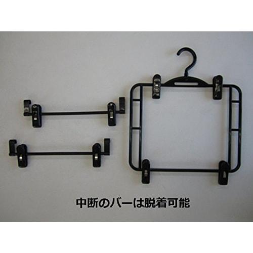 Sawafuji NB-04 4-Tier Skirt Hanger, Black, 400mm Wide, Made in Japan, Non-Marking, Space-Saving, with Clips and Non-Slip Clips, Fits Pants and Trouser