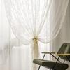 1Pcs Rod Pocket Lace Curtain 150x200cm Window Drape Shades New Sheer Curtain  Living Room Decoration