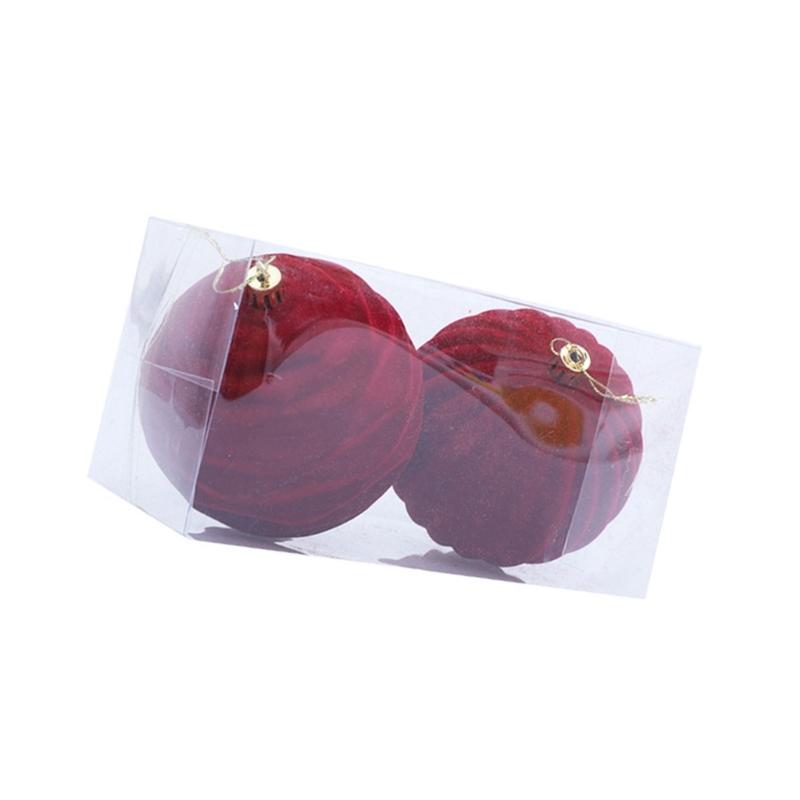 2Pcs Christmas Baubles Ornament Shatterproof Decorative Baubles For Tree Wreath