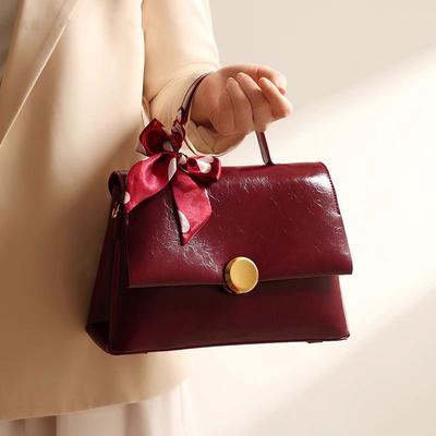 Red Wedding Bride Bag, Trendy Women's Wedding Handbag, Niche Design, Single-shoulder Crossbody Bag