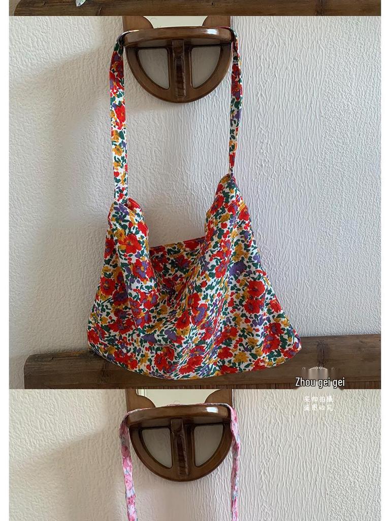 Schultertasche aus Kord-Canvas mit Leopardenmuster - Koreanischer Stil, Neues Sommer-College-Design