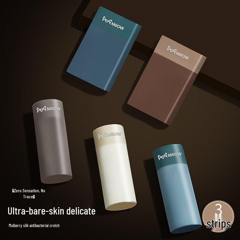 Maoren Men's Ice Silk Satin Boxer Briefs