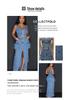 Stylish Denim Suit with Exposed Navel Zipper Top & Multi-Pocket Split Long Skirt
