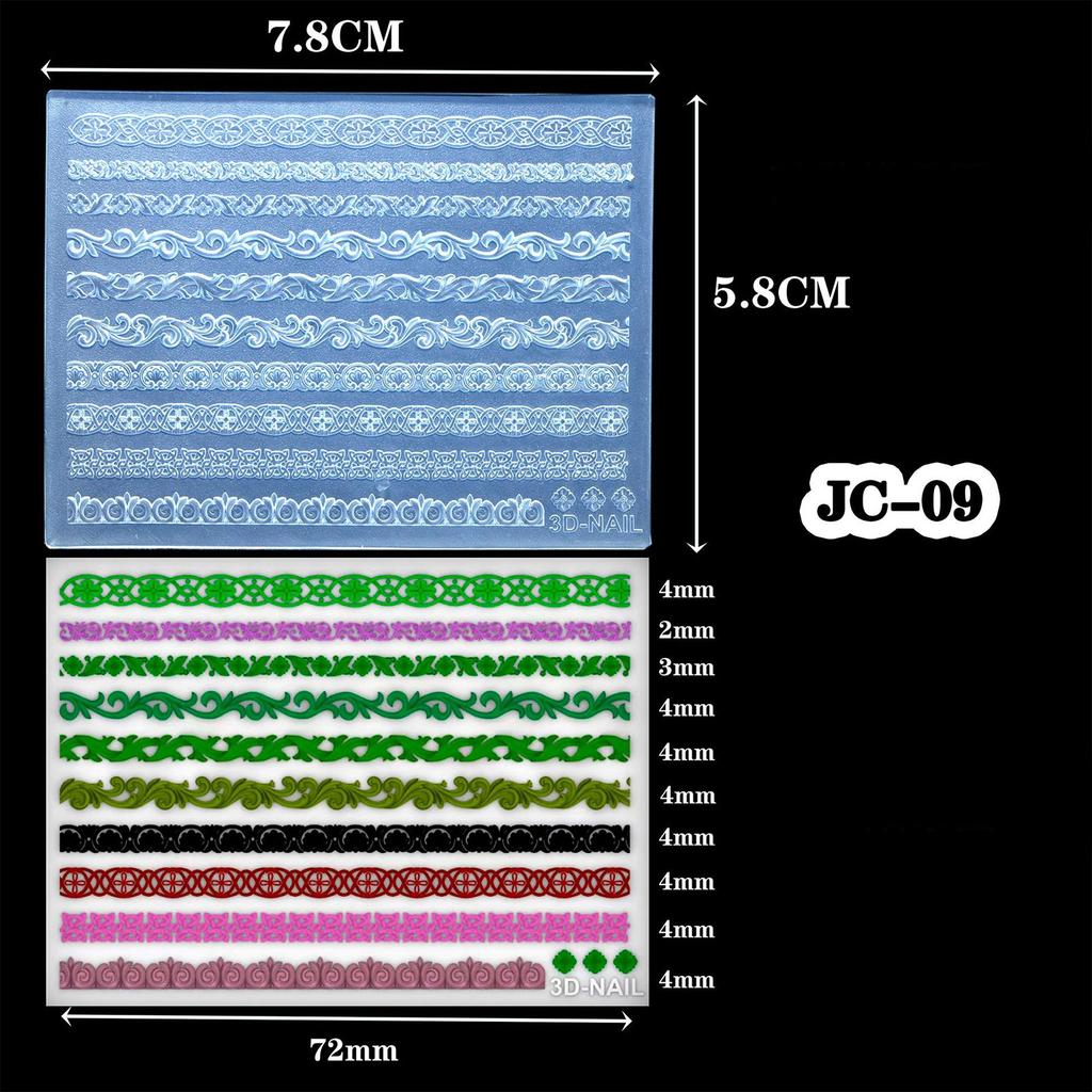 Silicone Carved Molds DIY Nail Art Tools Handmade Craft Supplies for 3D Nail Art Creation and Versatile Decoration Use