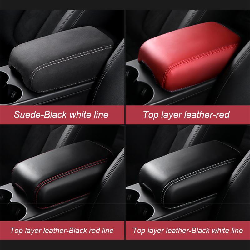 AABKV1 Per Porsche Mancan 2014-2024 2023 Auto Camoscio Bracciolo Scatola Cuscino Copertura Console Centrale Interna Bracciolo Pad Protettivo Guscio Custodia