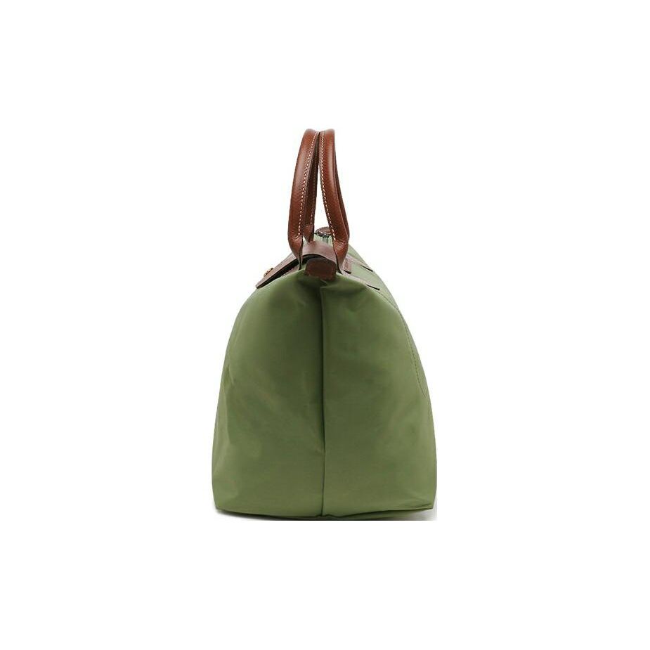Longchamp Le Pliage 30 Asa Corta Cierre de Broche y Cremallera Nylon Bolso Tipo Dumpling Mediano Bolso de Mano para Mujer Verde 1623089P77