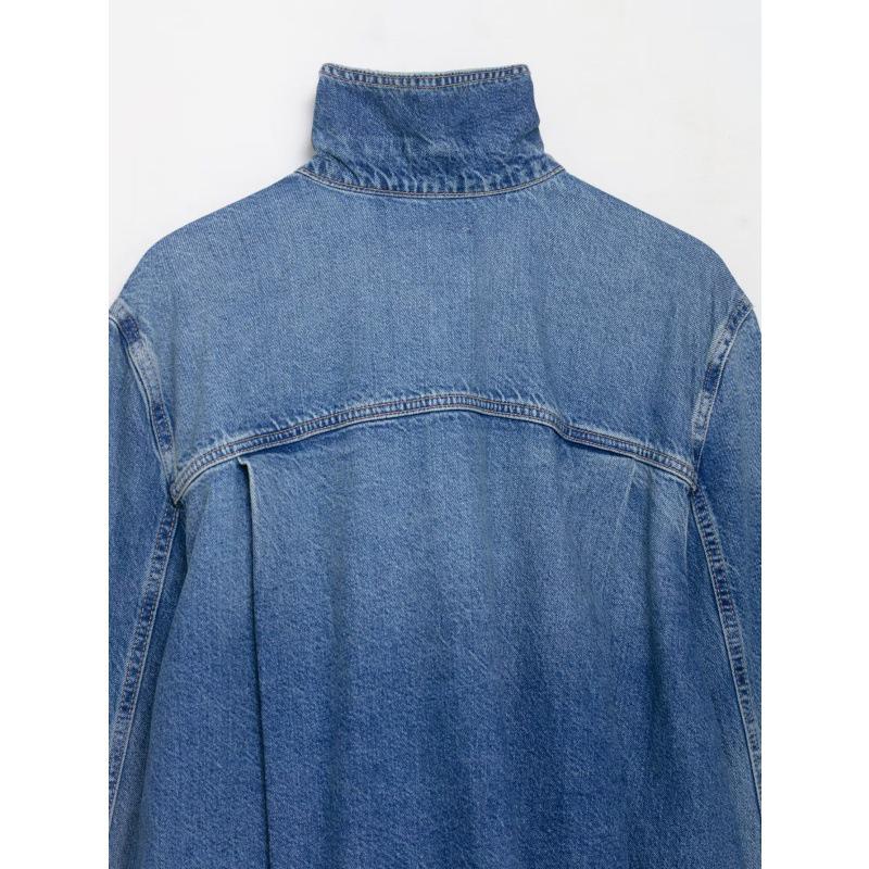 European Style 2026 High Collar Denim Jacket for Women