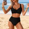 Maillot de bain pour femme Maillot de bain deux pièces Sexy Deux pièces Bikini taille haute
