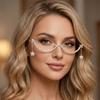 Y2k Rhinestone Glasses Frames Sparkling Girl Face Decoration Trendy Eyeglass Frame  Cosplay