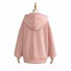 Women's Velvet Hooded Zip-Up Sweatshirt, 2023 New Oversized Slim-Fit Long-Sleeve Cardigan