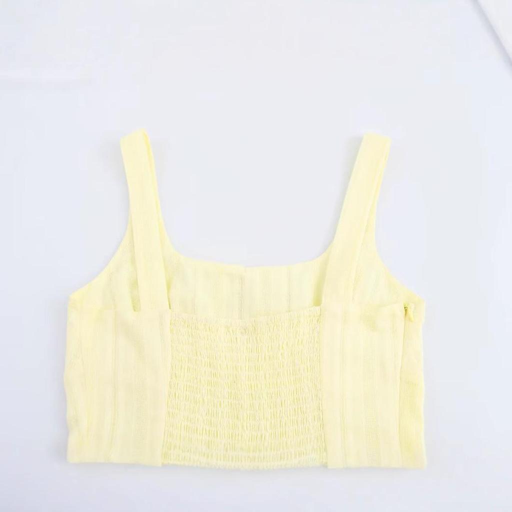 Rochie lungă texturată de primăvară 2025 pentru femei, stil european și american, cu bretele spaghete și fundă la piept.